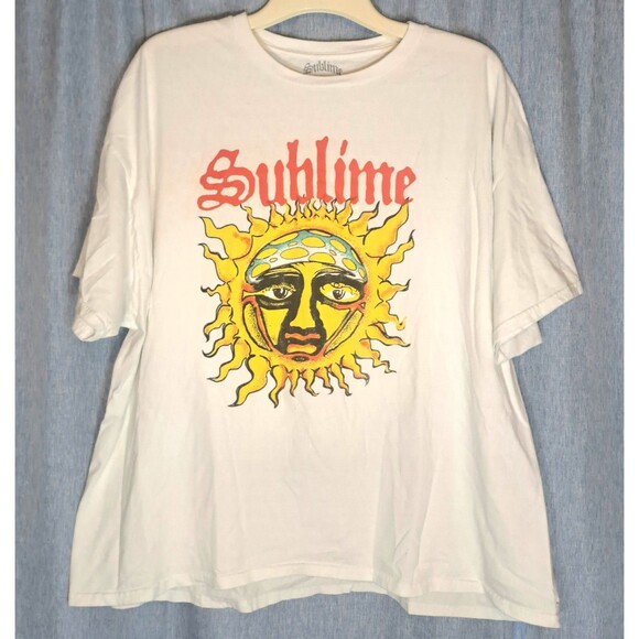Sublime 3XL White Sun Men Unisex T-Shirt Official Merchandise 2003 XXXL Band Tee - Picture 1 of 7